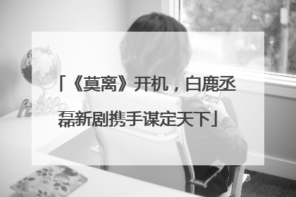 《莫离》开机，白鹿丞磊新剧携手谋定天下