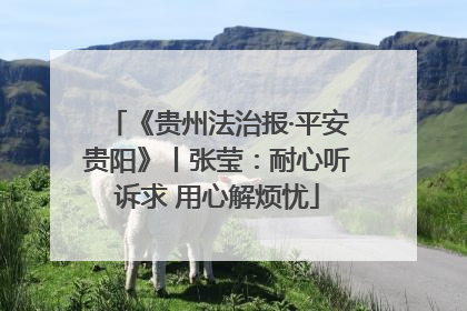 《贵州法治报·平安贵阳》丨张莹：耐心听诉求 用心解烦忧