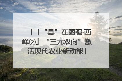 「“县”在图强·西峰②」“三元双向”激活现代农业新动能