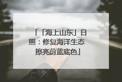 「海上山东」日照：修复海洋生态 擦亮蔚蓝底色