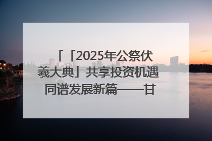 「2025年公祭伏羲大典」共享投资机遇 同谱发展新篇——甘肃省文旅产业链招商引资推介会侧记