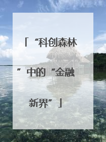“科创森林”中的“金融新界”