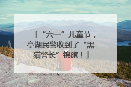 “六一”儿童节，亭湖民警收到了“黑猫警长”锦旗！