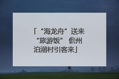 “海龙舟”送来“旅游饭” 儋州泊潮村引客来