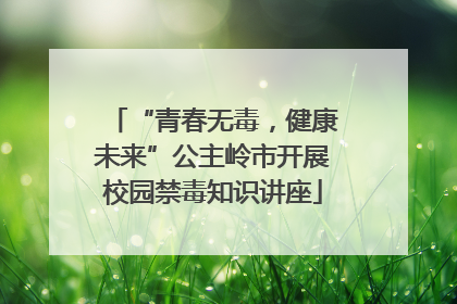 “青春无毒，健康未来”公主岭市开展校园禁毒知识讲座