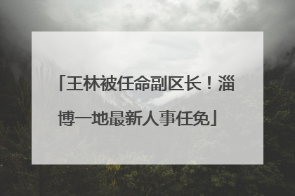 王林被任命副区长！淄博一地最新人事任免