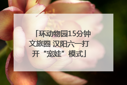 环动物园15分钟文旅圈 汉阳六一打开“宠娃”模式