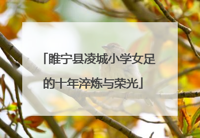 睢宁县凌城小学女足的十年淬炼与荣光