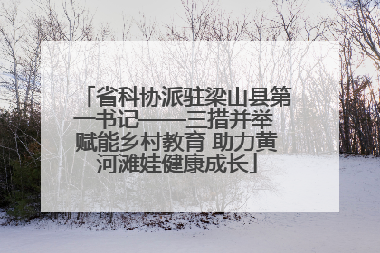 省科协派驻梁山县第一书记——三措并举 赋能乡村教育 助力黄河滩娃健康成长