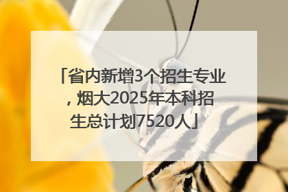 省内新增3个招生专业，烟大2025年本科招生总计划7520人