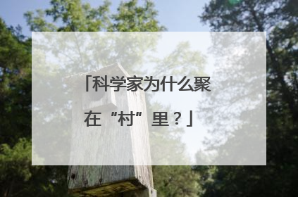 科学家为什么聚在“村”里？