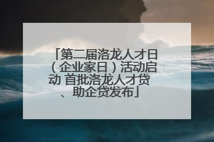 第二届洛龙人才日（企业家日）活动启动 首批洛龙人才贷、助企贷发布