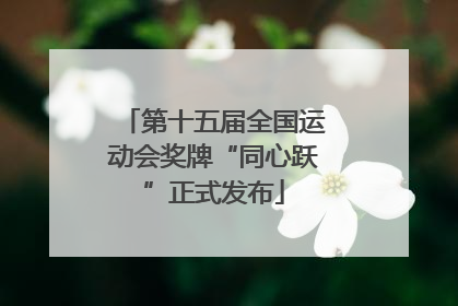 第十五届全国运动会奖牌“同心跃”正式发布