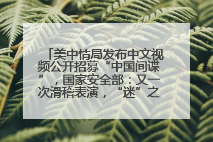 美中情局发布中文视频公开招募“中国间谍”，国家安全部：又一次滑稽表演，“迷”之操作沦为国际笑柄