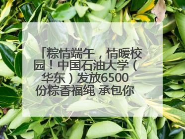 粽情端午，情暖校园！中国石油大学（华东）发放6500份粽香福绳 承包你的节日仪式感