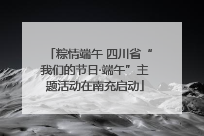粽情端午 四川省“我们的节日·端午”主题活动在南充启动