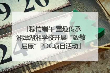 粽情端午·童趣传承 湘潭湖湘学校开展“致敬屈原”PDC项目活动