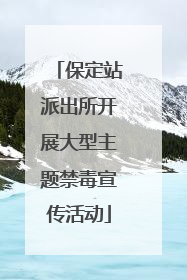 保定站派出所开展大型主题禁毒宣传活动