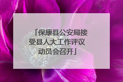 保康县公安局接受县人大工作评议动员会召开