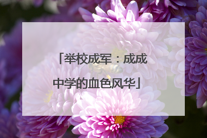 举校成军：成成中学的血色风华