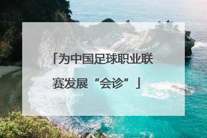 为中国足球职业联赛发展“会诊”