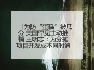 为防“蛋糕”被瓜分 美国罕见主动推销 王明志：为分摊项目开发成本同时消除潜在威胁