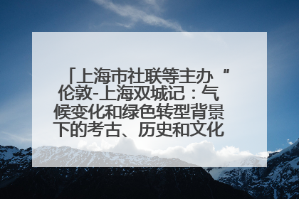 上海市社联等主办“伦敦-上海双城记：气候变化和绿色转型背景下的考古、历史和文化遗产”学术对话