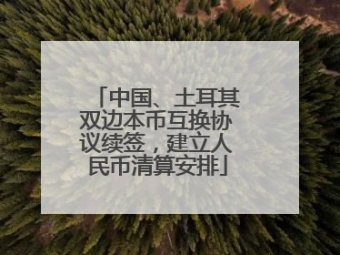 中国、土耳其双边本币互换协议续签，建立人民币清算安排