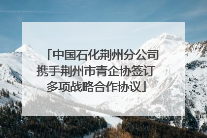 中国石化荆州分公司携手荆州市青企协签订多项战略合作协议