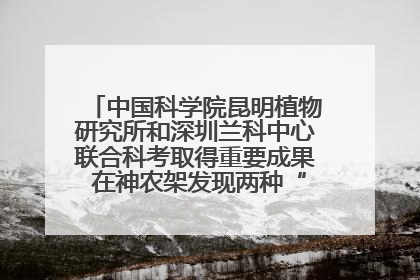 中国科学院昆明植物研究所和深圳兰科中心联合科考取得重要成果 在神农架发现两种“国保”级兰花