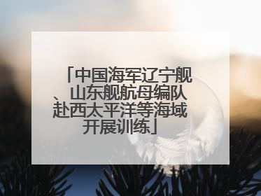 中国海军辽宁舰、山东舰航母编队赴西太平洋等海域开展训练