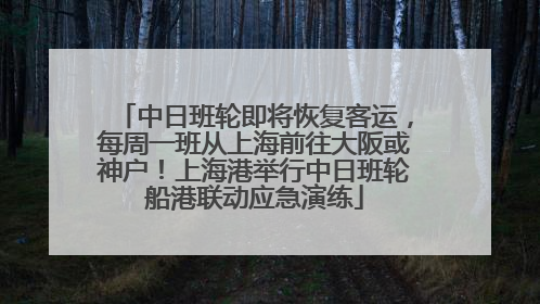 中日班轮即将恢复客运，每周一班从上海前往大阪或神户！上海港举行中日班轮船港联动应急演练