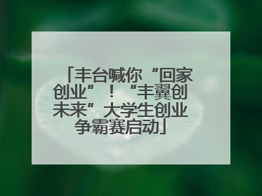 丰台喊你“回家创业”！“丰翼创未来”大学生创业争霸赛启动