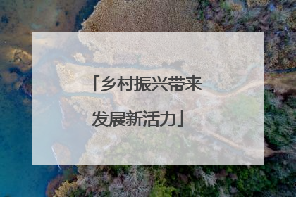 乡村振兴带来发展新活力