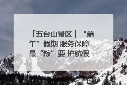 五台山景区｜“端午”假期 服务保障最“粽”要 护航假期“不打烊”