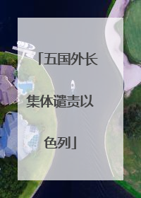 五国外长集体谴责以色列