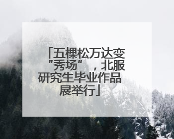 五棵松万达变“秀场”，北服研究生毕业作品展举行