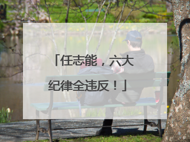 任志能，六大纪律全违反！