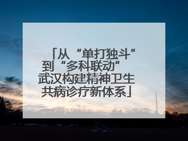 从“单打独斗”到“多科联动” 武汉构建精神卫生共病诊疗新体系