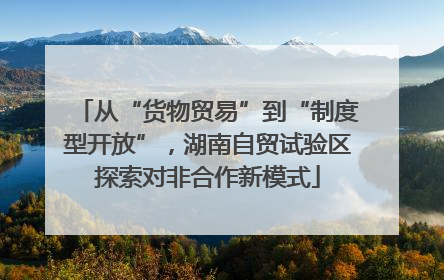 从“货物贸易”到“制度型开放”，湖南自贸试验区探索对非合作新模式