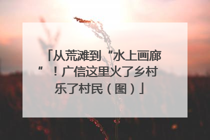 从荒滩到“水上画廊”！广信这里火了乡村 乐了村民（图）
