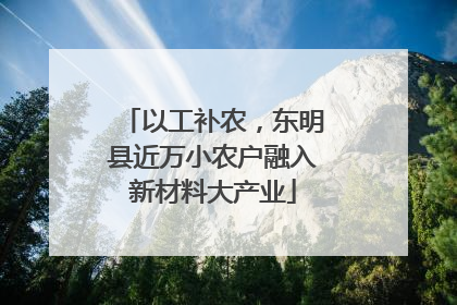 以工补农，东明县近万小农户融入新材料大产业