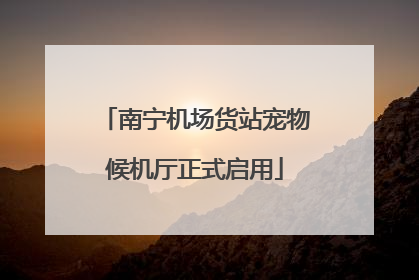 南宁机场货站宠物候机厅正式启用