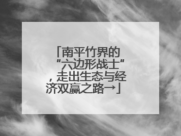 南平竹界的 “六边形战士”，走出生态与经济双赢之路→