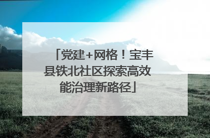党建+网格！宝丰县铁北社区探索高效能治理新路径