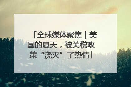 全球媒体聚焦｜美国的夏天，被关税政策“浇灭”了热情