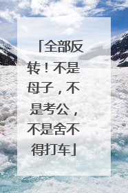 全部反转！不是母子，不是考公，不是舍不得打车