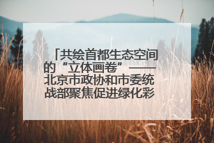 共绘首都生态空间的“立体画卷”——北京市政协和市委统战部聚焦促进绿化彩化美化生态空间建设联合协商议政