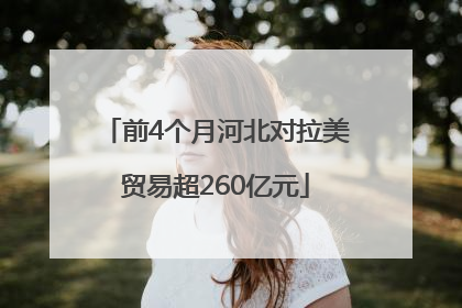 前4个月河北对拉美贸易超260亿元