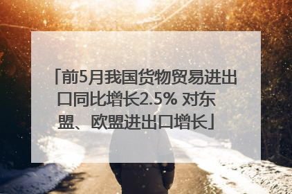 前5月我国货物贸易进出口同比增长2.5% 对东盟、欧盟进出口增长